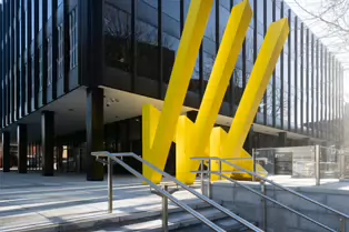 GEOMETRIC REFLECTIONS BY MICHAEL BULFIN [SCULPTURE AT MIESIAN PLAZA NEAR DUBLINBIKES DOCKING STATION 20]-248232-1