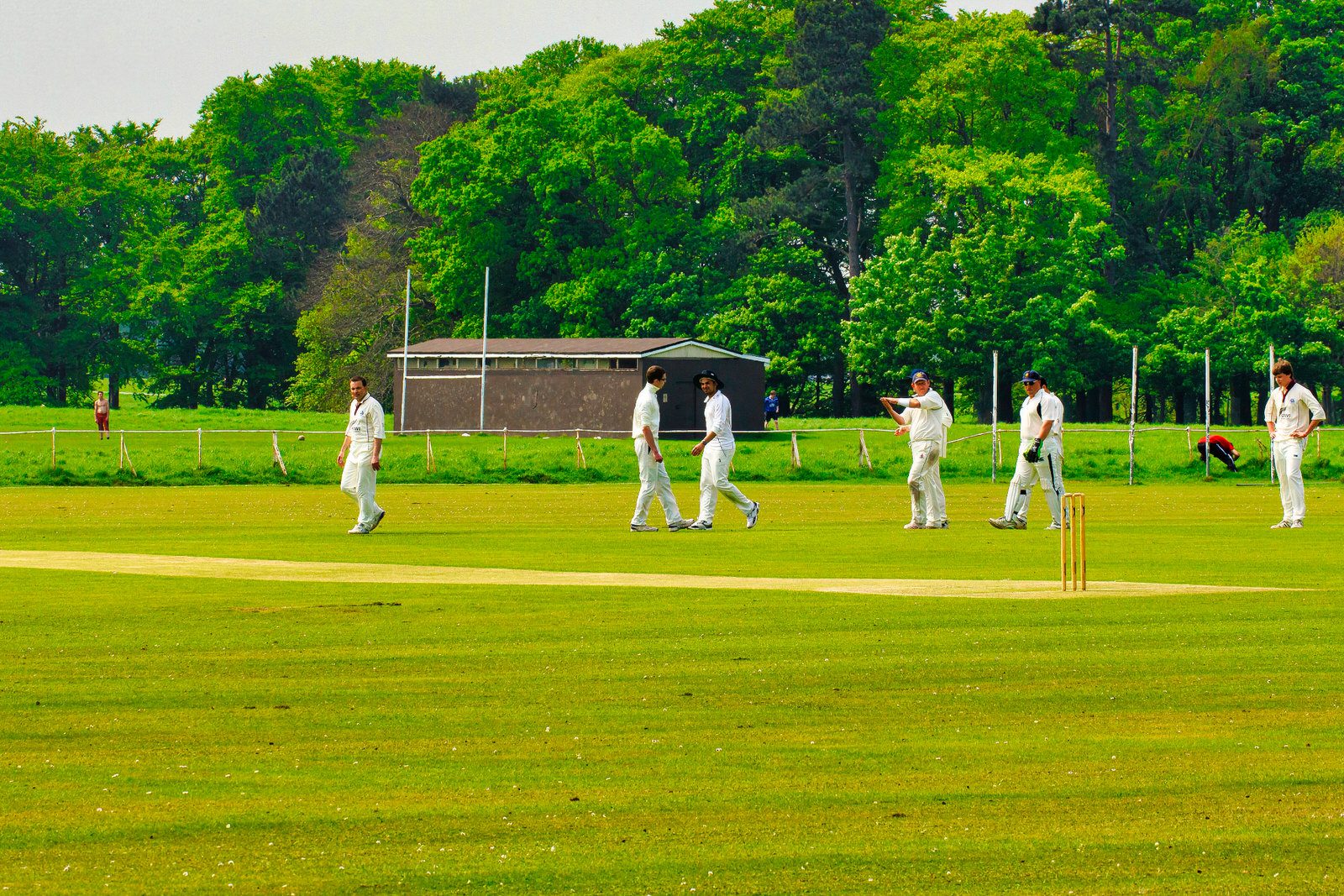 TWO CRICKET CLUBS IN PHOENIX PARK NEAR THE WELLINGTON MONUMENT 009