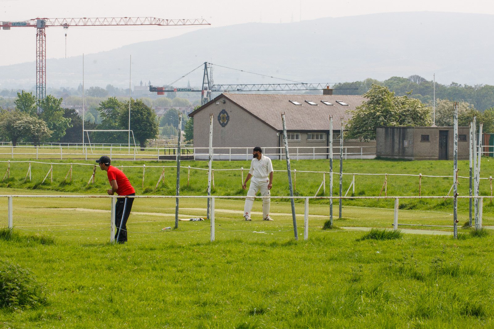 TWO CRICKET CLUBS IN PHOENIX PARK NEAR THE WELLINGTON MONUMENT 033