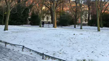 THE GROUND WAS COVERED IN SNOW WHEN I VISITED ST STEPHEN'S GREEN IN NOVEMBER 27 2010 [LEGACY PHOTO COLLECTIONS]-244885-1