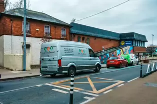 MURAL BY CLAIRE PROUVOST AT OLD UNUSED MOVING WALKWAY [ENTRANCE TO THE ORIGINAL SHOPPING CENTRE IN DUNDRUM]-246182-1