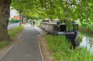 CANAL BOATS OR BARGES ON THE GRAND CANAL [PORTOBELLO AREA OF DUBLIN]-253580-1