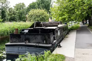 CANAL BOATS OR BARGES ON THE GRAND CANAL [PORTOBELLO AREA OF DUBLIN]-253582-1