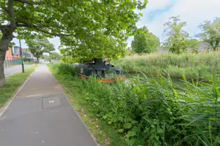 CANAL BOATS OR BARGES ON THE GRAND CANAL [PORTOBELLO AREA OF DUBLIN]-253583-1