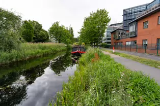 CANAL BOATS OR BARGES ON THE GRAND CANAL [PORTOBELLO AREA OF DUBLIN]-253587-1