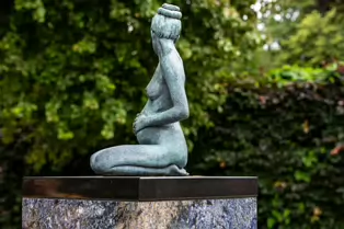 OSCAR ON A ROCK [MERRION SQUARE JUNE 2025]--253281-1