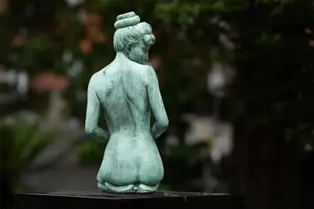 OSCAR ON A ROCK [MERRION SQUARE JUNE 2025]--253289-1