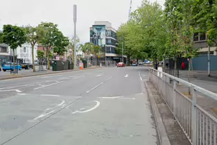 FLYING FIGURES SCULPTURE BY ELISABETH FRINK HAVE BEEN REPLACED BY THE SALMON OF KNOWLEDGE [BELFAST MAY 2025]-252036-1