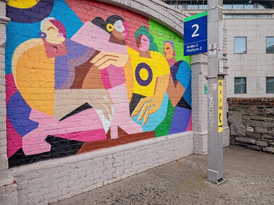 MURALS BY CLAIRE PROUVOST AT TARA STREET DART STATION [HALLOWEEN 2024]-244263-1