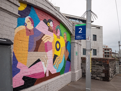 MURALS BY CLAIRE PROUVOST AT TARA STREET DART STATION [HALLOWEEN 2024]-244275-1