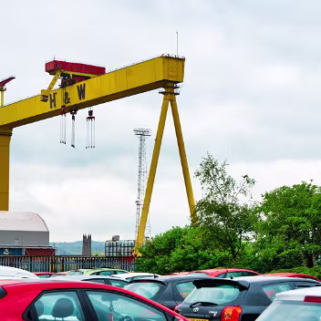 FAMOUS GANTRY CRANES Contrary to popular belief, the cranes are not relics of the Victorian era. Goliath, the smaller of the two at 315 feet,...
