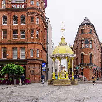 JAFFE MEMORIAL IN BELFAST The Jaffe Memorial Fountain, a gilded cast-iron structure, stands as a unique monument in Belfast's Victoria Square...