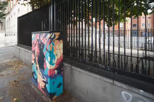 PAINT-A-BOX STREET ART BY CAIZ ON BOLTON STREET [PHOTOGRAPHED IN JUNE 2017]-237590-1