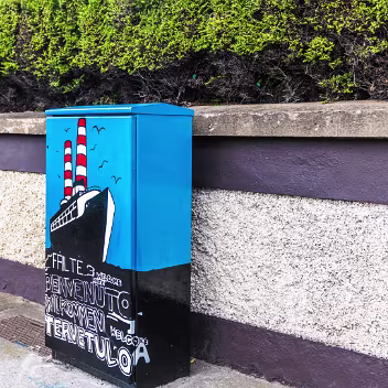 ARTIST UNKNOWN I stumbled upon this lovely painted cabinet in Clontarf, and it turns out there's a story behind it! A local gentleman...