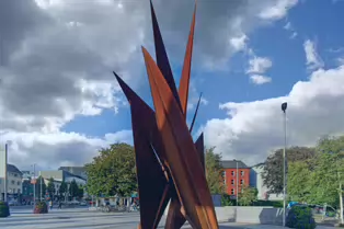 THE QUINCENTENNIAL SAILS SCULPTURE BY EAMONN O'DOHERTY [18 JUNE 2018 EYRE SQUARE IN GALWAY]-247457-1