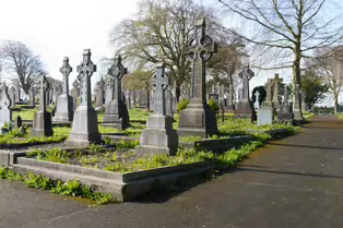 A FEW OF THE MANY CELTIC CROSSES IN MOUNT ST LAWRENCE CEMETERY [LIMERICK APRIL 2022]-244665-1