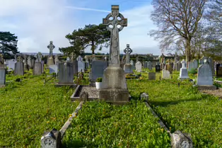 A FEW OF THE MANY CELTIC CROSSES IN MOUNT ST LAWRENCE CEMETERY [LIMERICK APRIL 2022]-244668-1