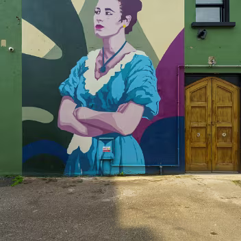 CONSTANCE SMITH MURAL Born in 1928, Smith became a renowned actress, gracing the silver screen in numerous films throughout the 1950s.