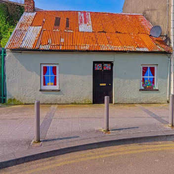 DERELICT WITH A TIN ROOF Other the addition of fake windows not much has happened to this derelict cottage since I first photographed it in 2016.