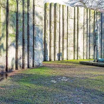 FAMINE MEMORIAL Erected in 1967, Edward Delaney's 'Famine' memorial, located in St. Stephen's Green, Dublin, is a freestanding...