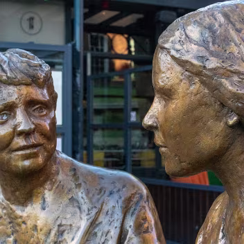 THE MEETING PLACE The sculpture itself, officially titled 'Meeting Place', is the work of Jackie McKenna, unveiled in 1988 to commemorate...