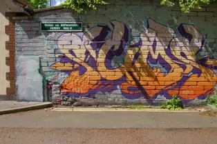 A LINEAR GALLERY OF STREET ART [ON FERRY WALK LEADING TO THE SHAKEY BRIDGE]-247713-1