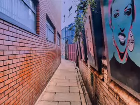 STREET ART AT CRAMPTON COURT A NARROW LANE IN TEMPLE BAR [IT HAS NOT BEEN RENAMED LOVE LANE]-247660-1