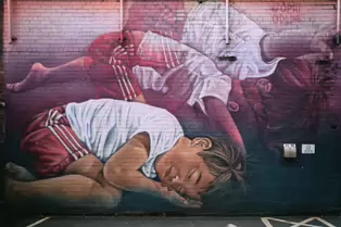 STREET ART AT YORK LANE - ULSTER UNIVERSITY CITY CAMPUS [THE MOST NOTABLE BEING BY SOPHI ODLING FROM AUSTRALIA]-251766-1