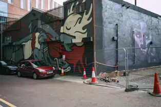 STREET ART AT YORK LANE - ULSTER UNIVERSITY CITY CAMPUS [THE MOST NOTABLE BEING BY SOPHI ODLING FROM AUSTRALIA]-251768-1