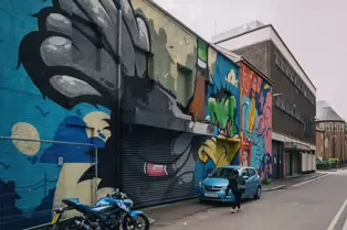 STREET ART AT YORK LANE - ULSTER UNIVERSITY CITY CAMPUS [THE MOST NOTABLE BEING BY SOPHI ODLING FROM AUSTRALIA]-251770-1
