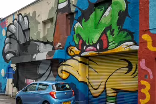 STREET ART AT YORK LANE - ULSTER UNIVERSITY CITY CAMPUS [THE MOST NOTABLE BEING BY SOPHI ODLING FROM AUSTRALIA]-251771-1