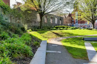 THE PEACE PARK ACROSS THE ROAD FROM CHRIST CHURCH CATHEDRAL [FOUR YEARS AFTER IT WAS REOPENED]-247426-1