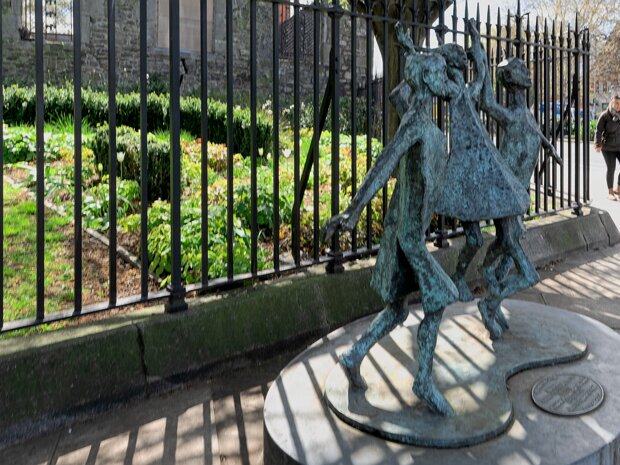THE PEACE PARK IN 2023 The park occupies the site of Dublin's old Tholsel, a significant building from the Norman invasion until its demolition...
