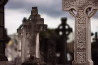THE OLDER SECTION OF GLASNEVIN CEMETERY [FEATURES MANY CELTIC AND HIGH CROSSES]-236393-1