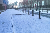 I RETURNED TO DUBLIN FROM BRUSSELS AND THE WEATHER WAS MUCH THE SAME - MAYBE WORSE [SNOW IS UNUSUAL IN DUBLIN]-269337