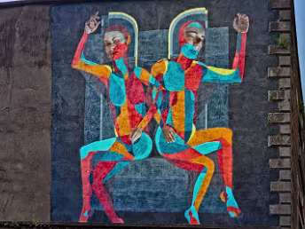 SLEEPING PATTERNS MURALS When I photographed this in June 2016 I was not aware that the site would be demolished to make way for the Opera Square...