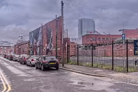 EXAMPLES OF STREET ART BY DANK AND SABEK [ON THE RED BRICK WALL ON TALBOT STREET IN BELFAST]-235446-1
