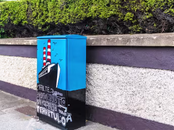 ARTIST UNKNOWN I stumbled upon this lovely painted cabinet in Clontarf, and it turns out there's a story behind it! A local gentleman...