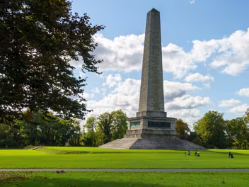 WELLINGTON OBELISK The Wellington Monument in Phoenix Park, a towering obelisk marking the Dublin skyline, stands as a somewhat ironic...