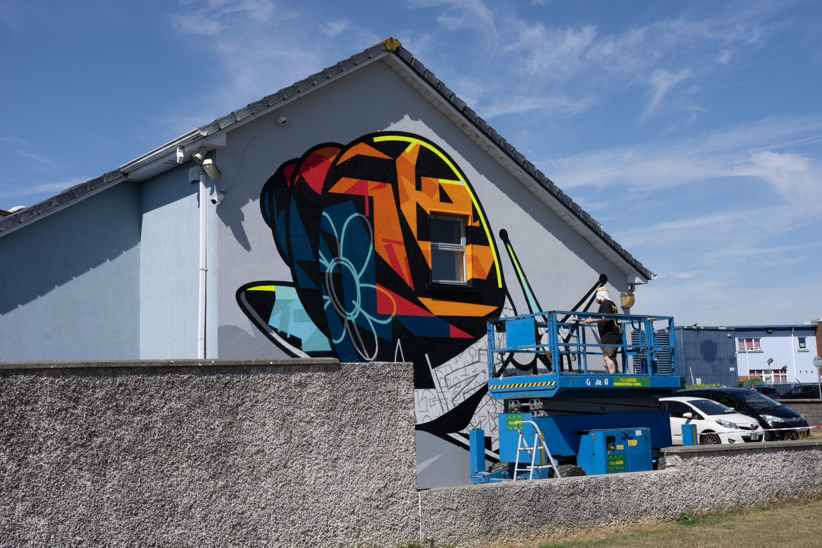 Geometric Snail Mural By Dan Leo