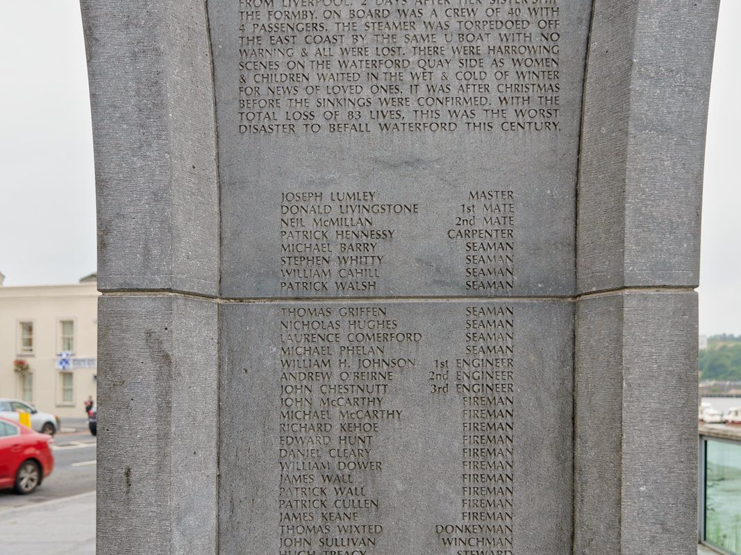 FORMBY-CONNINGBEG MEMORIAL ON THE QUAYS IN WATERFORD 001